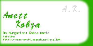 anett kobza business card